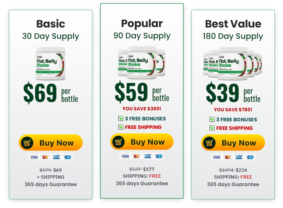 Buy Lanta Flat Belly Shake best price and get bonuses free